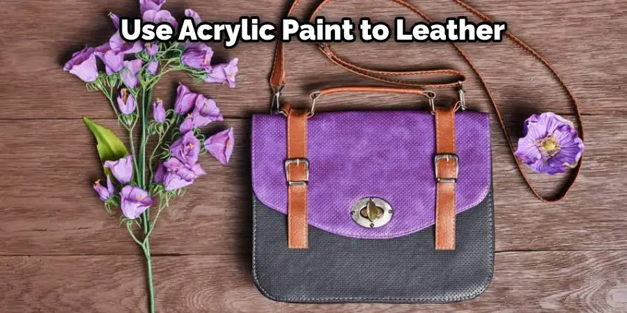 Use acrylic paint to leather