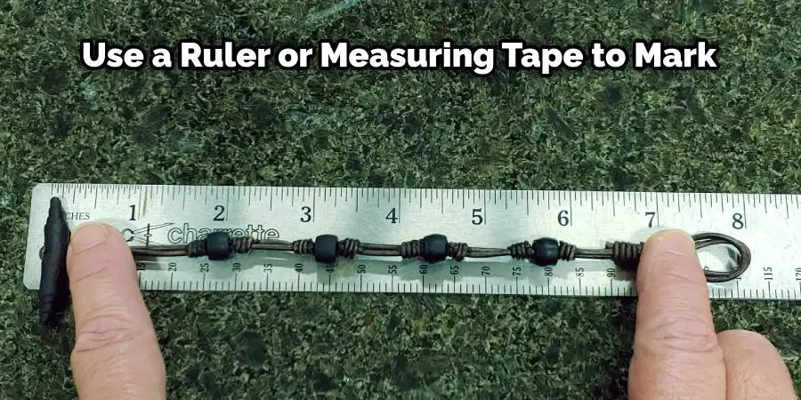 Use a ruler or measuring tape to mark