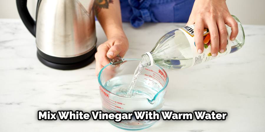 Mix White Vinegar With Warm Water