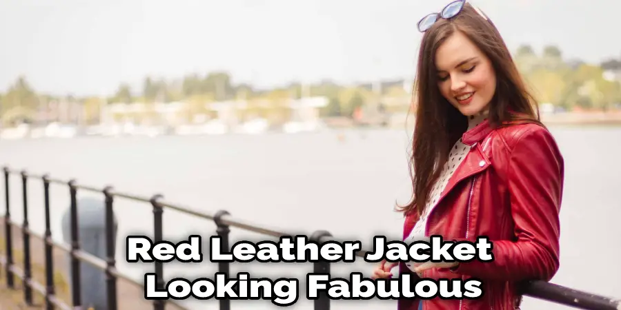Red Leather Jacket  Looking Fabulous