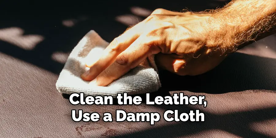 Clean the Leather,  Use a Damp Cloth 