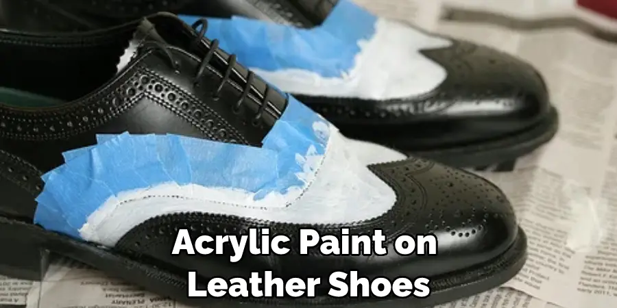 Acrylic Paint on  Leather Shoes