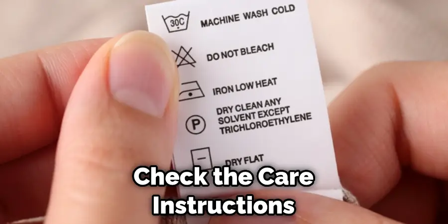 Check the Care Instructions