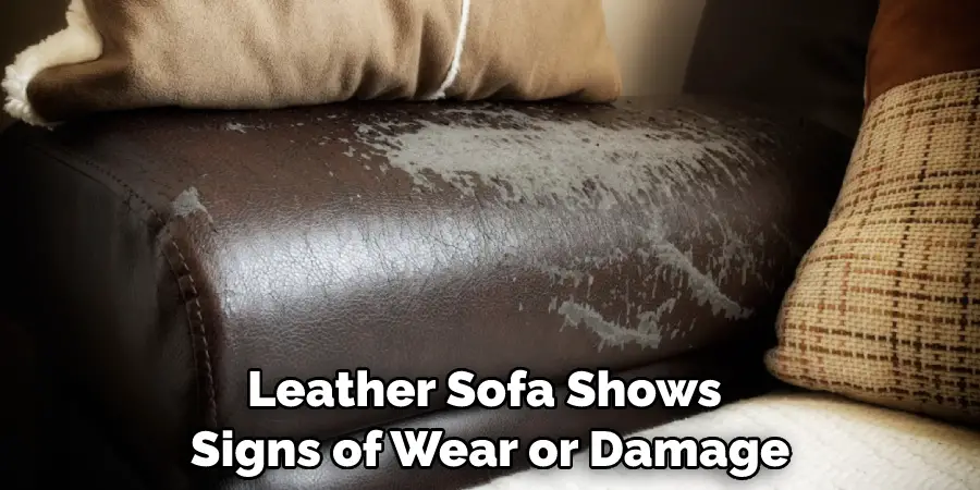 Leather Sofa Shows Signs of Wear or Damage