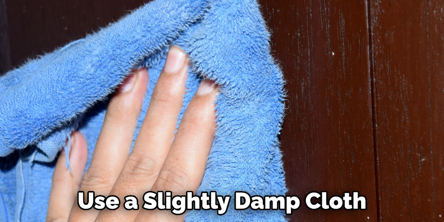 Use a Slightly Damp Cloth