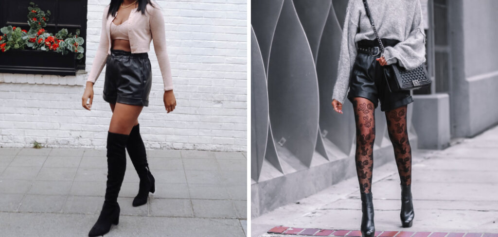 how to wear leather shorts