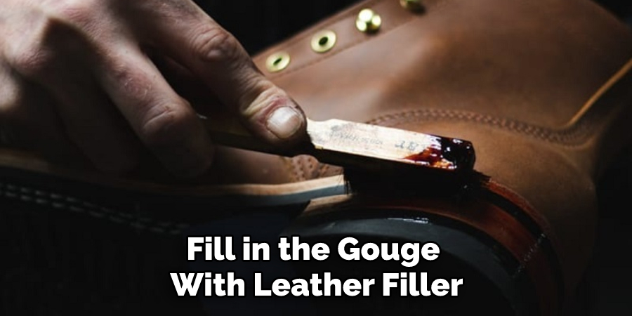 Fill in the Gouge With Leather Filler