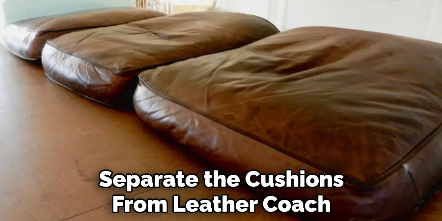 Separate the Cushions From Leather Coach 