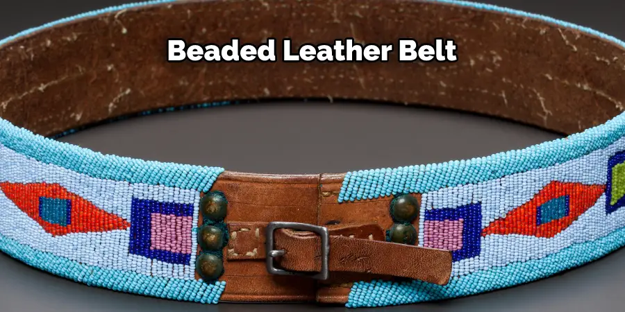 Beaded Leather Belt