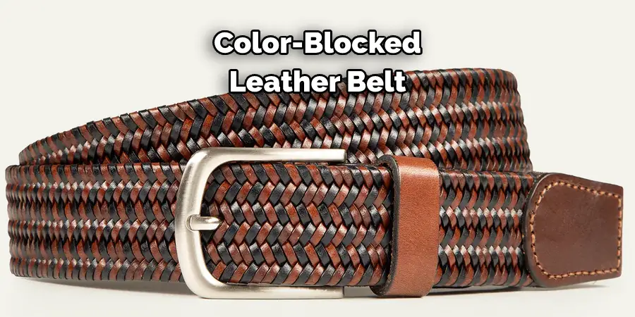 Color-Blocked Leather Belt