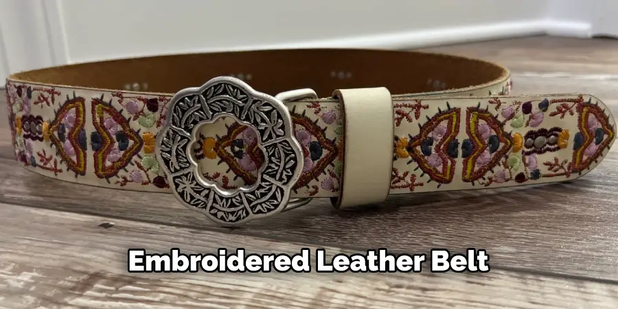 Embroidered Leather Belt