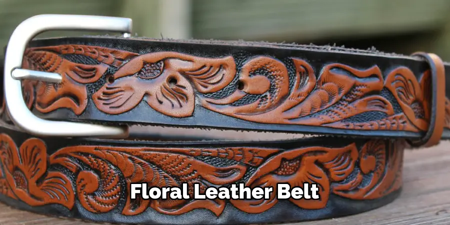 Floral Leather Belt