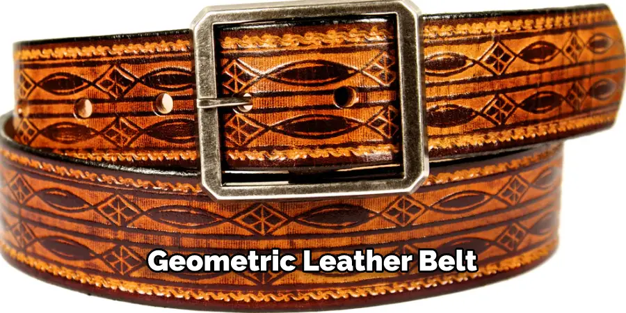 Geometric Leather Belt