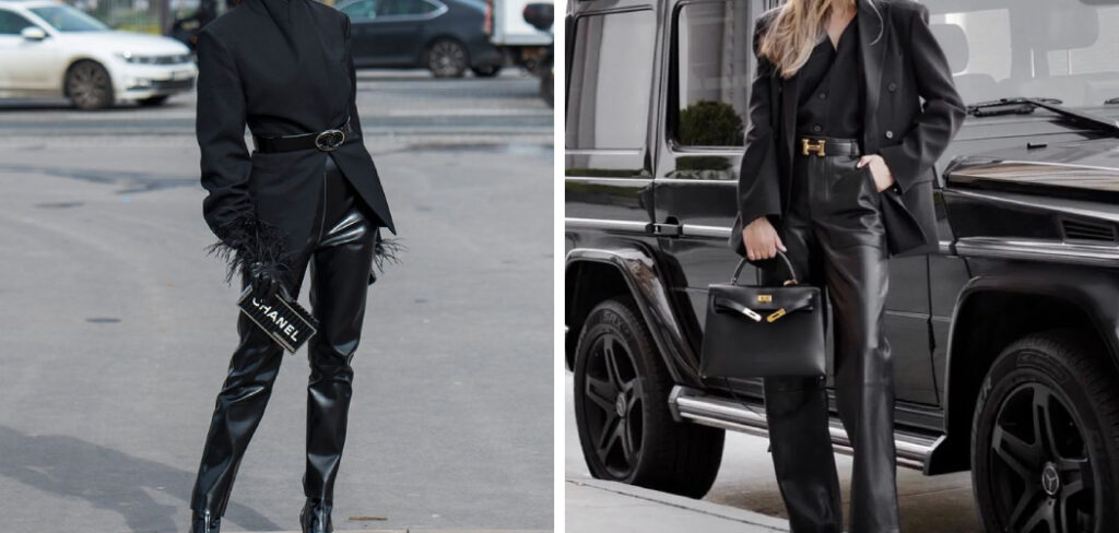 Outfit Ideas With Black Leather Pants