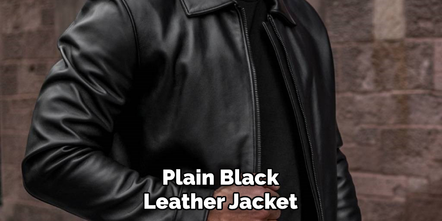 Plain Black Leather Jacket