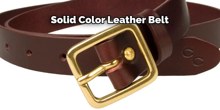 Solid Color Leather Belt