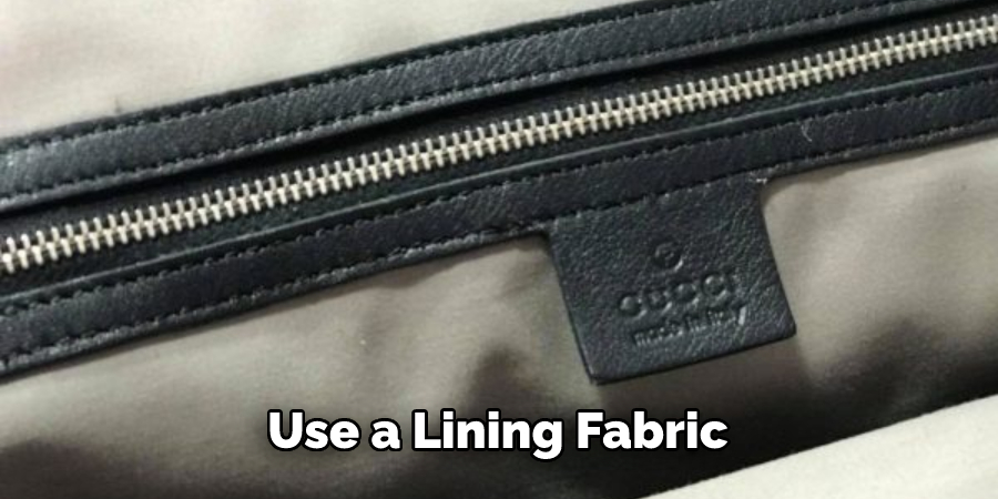 Use a Lining Fabric