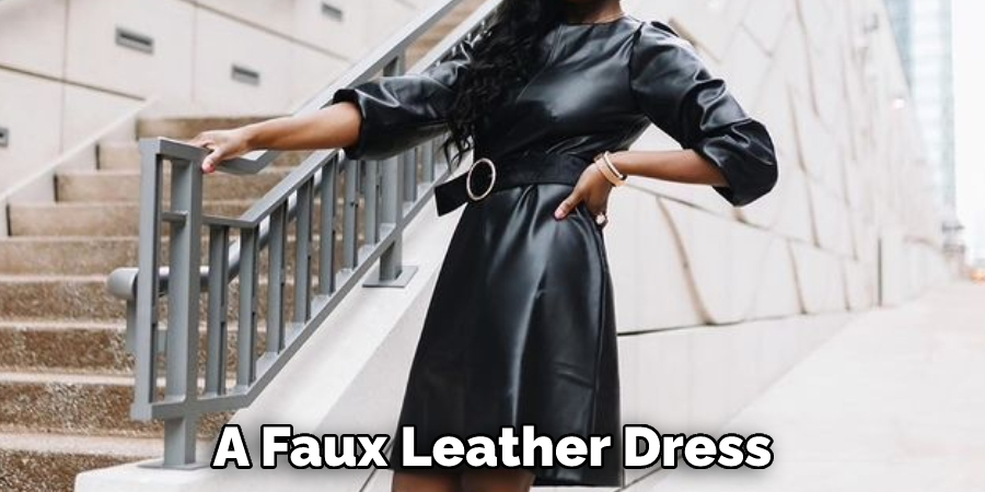 A Faux Leather Dress