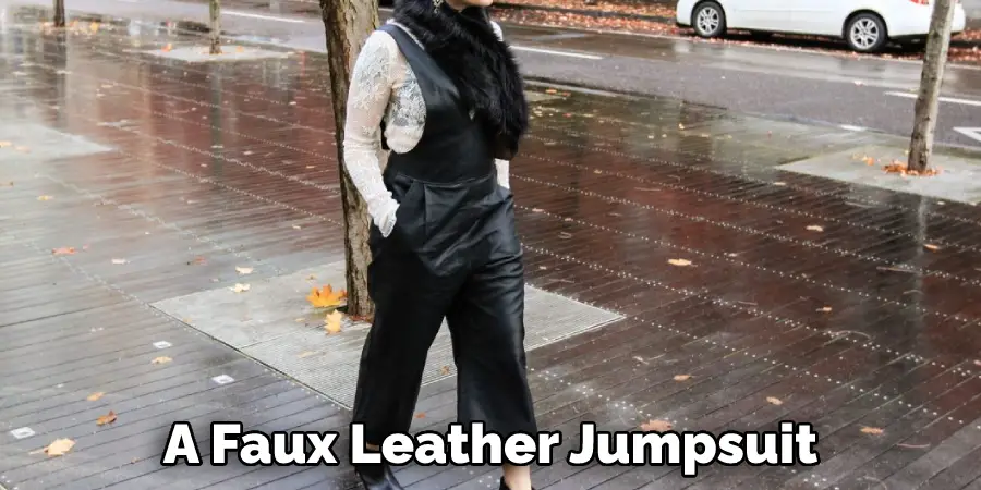 A Faux Leather Jumpsuit