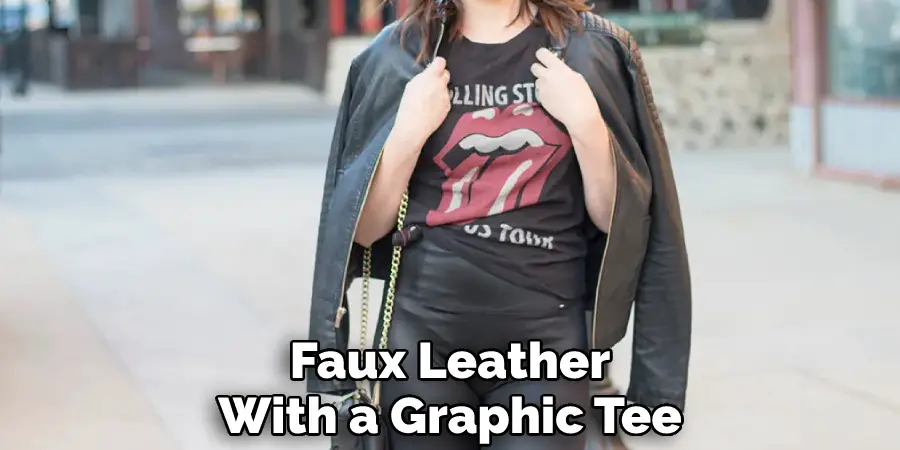 Faux Leather With a Graphic Tee