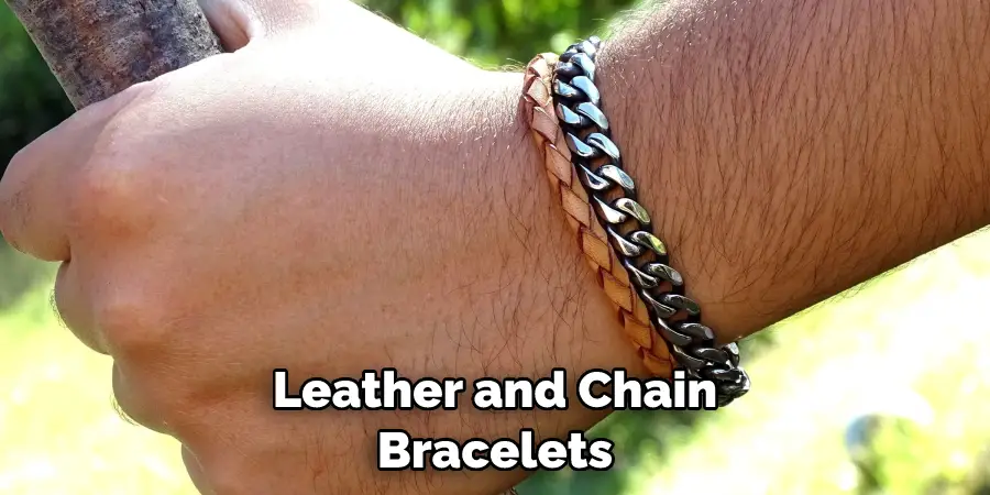 Leather and Chain Bracelets