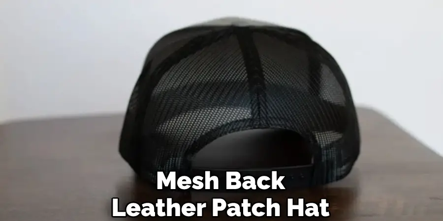Mesh Back Leather Patch Hat