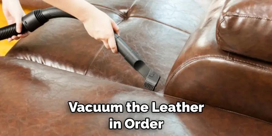 Vacuum the Leather in Order