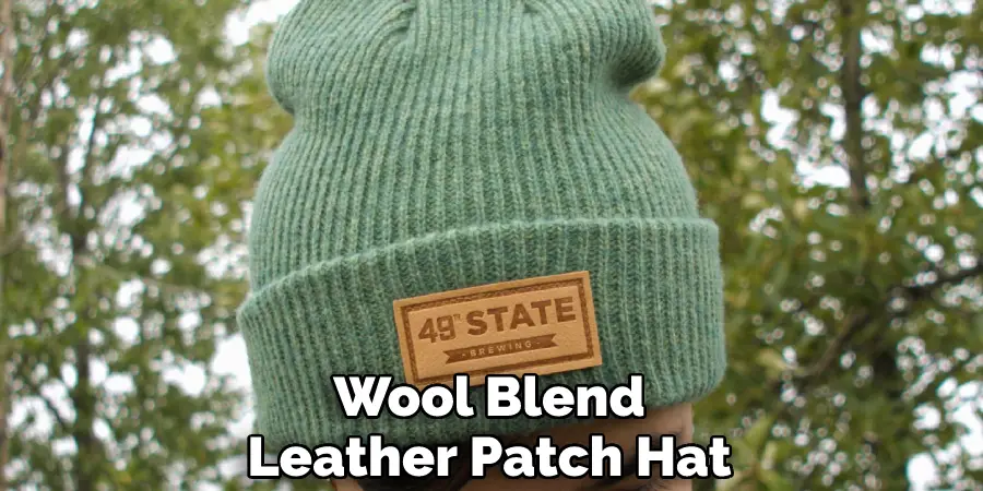 Wool Blend Leather Patch Hat