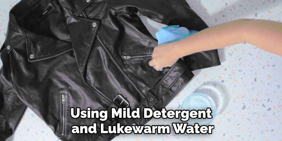 Using Mild Detergent and Lukewarm Water
