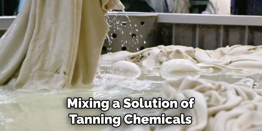 Mixing a Solution of Tanning Chemicals