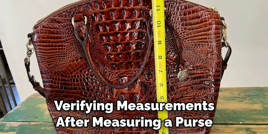 Verifying Measurements After Measuring a Purse