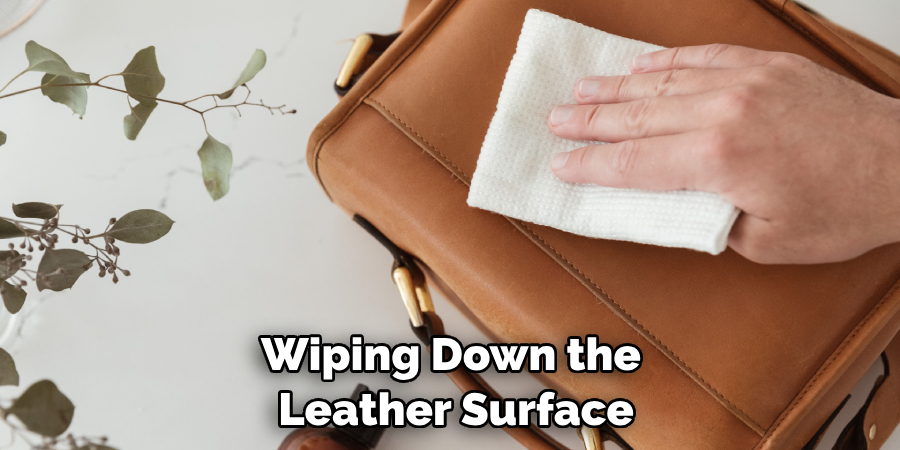 Wiping Down the Leather Surface