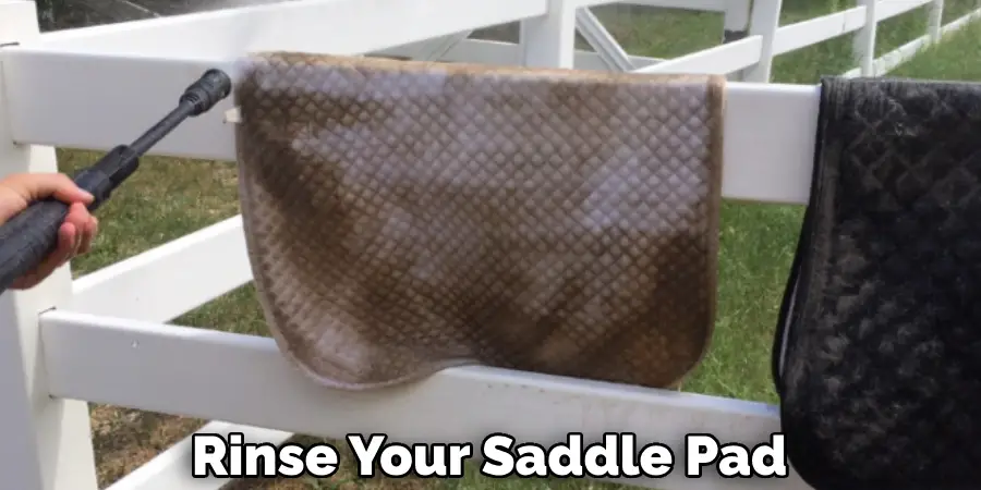 Rinse Your Saddle Pad
