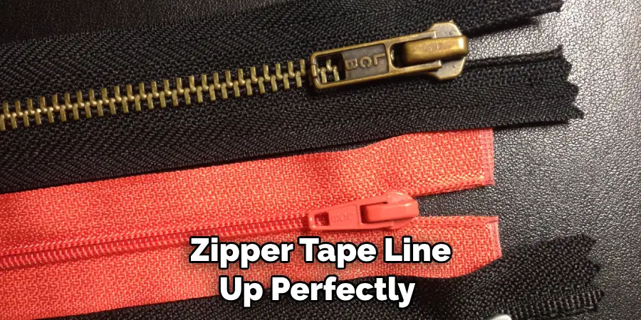 Zipper Tape Line Up Perfectly