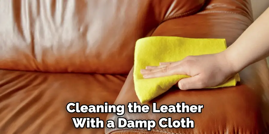 Cleaning the Leather With a Damp Cloth 