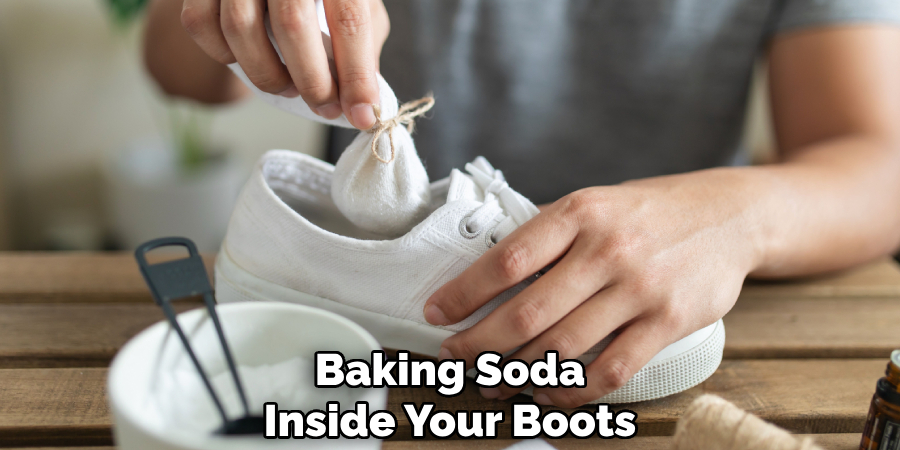 Baking Soda Inside Your Boots