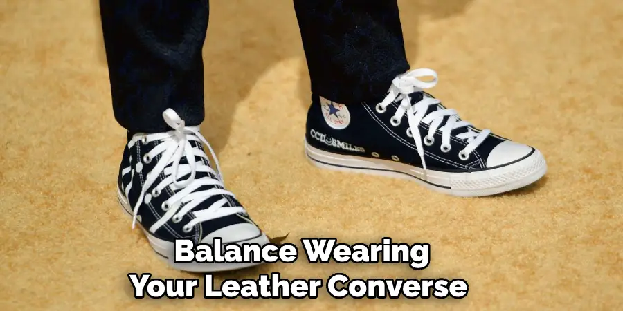 Balance Wearing Your Leather Converse 