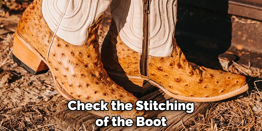 Check the Stitching of the Boot