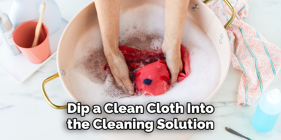 Dip a Clean Cloth Into the Cleaning Solution