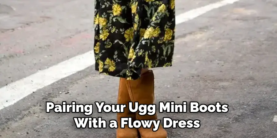 Pairing Your Ugg Mini Boots With a Flowy Dress 