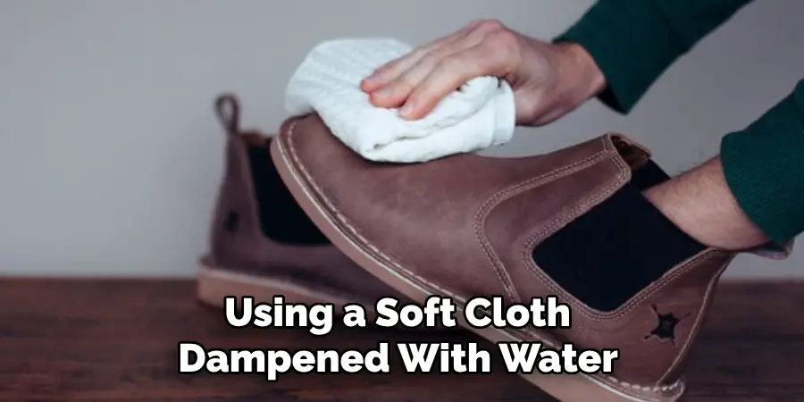Using a Soft Cloth Dampened With Water 