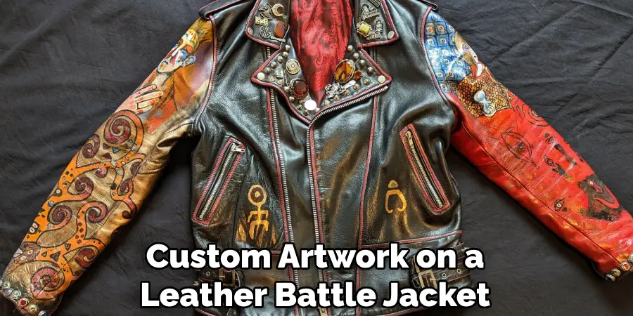 Custom Artwork on a Leather Battle Jacket
