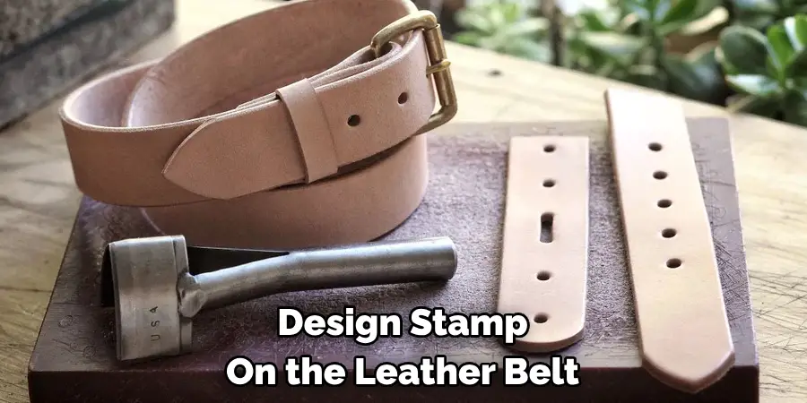 Design Stamp On the Leather Belt