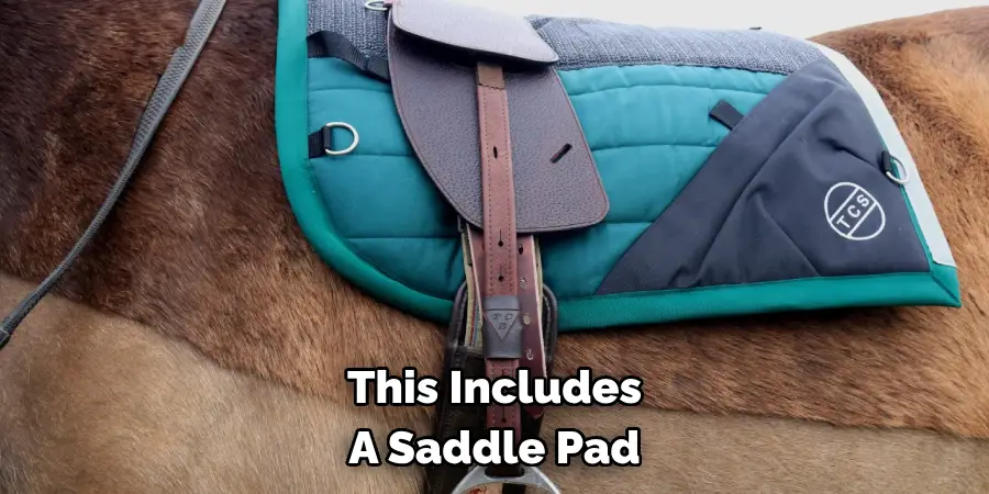 This Includes A Saddle Pad