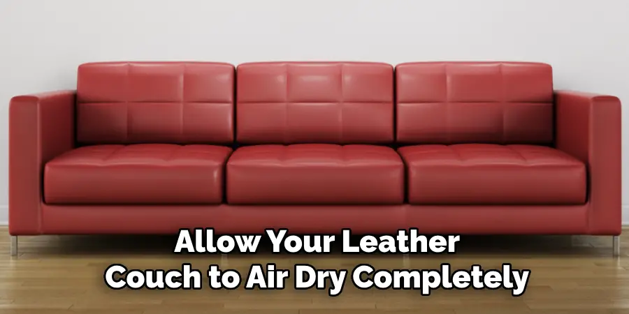 Allow Your Leather 
Couch to Air Dry Completely 