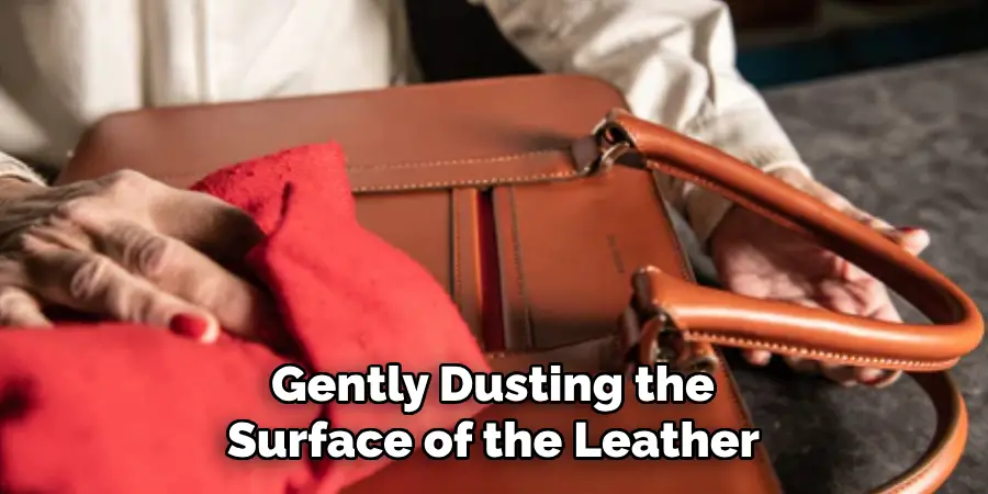 Gently Dusting the
Surface of the Leather