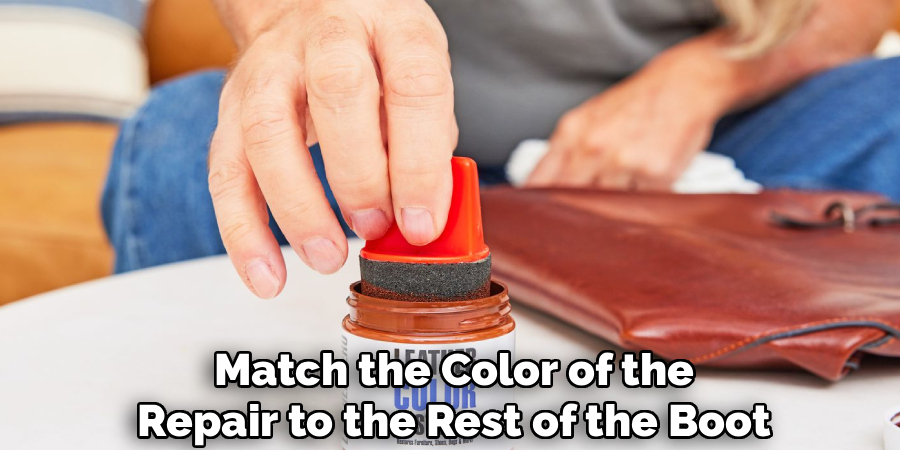 Match the Color of the
Repair to the Rest of the Boot
