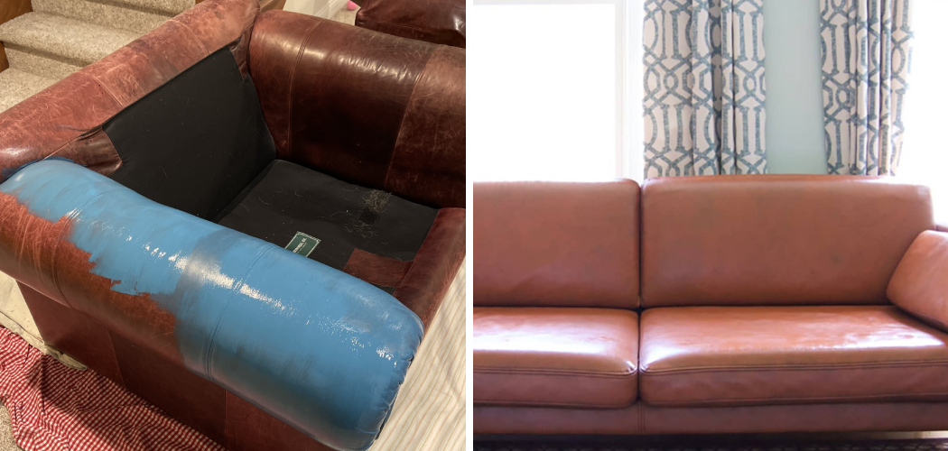 remove gloss paint from leather sofa