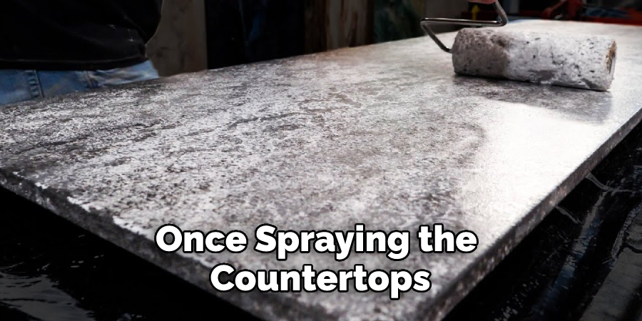 Once Spraying the Countertops