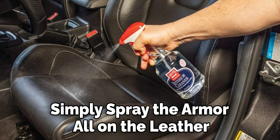 Simply Spray the Armor All on the Leather
